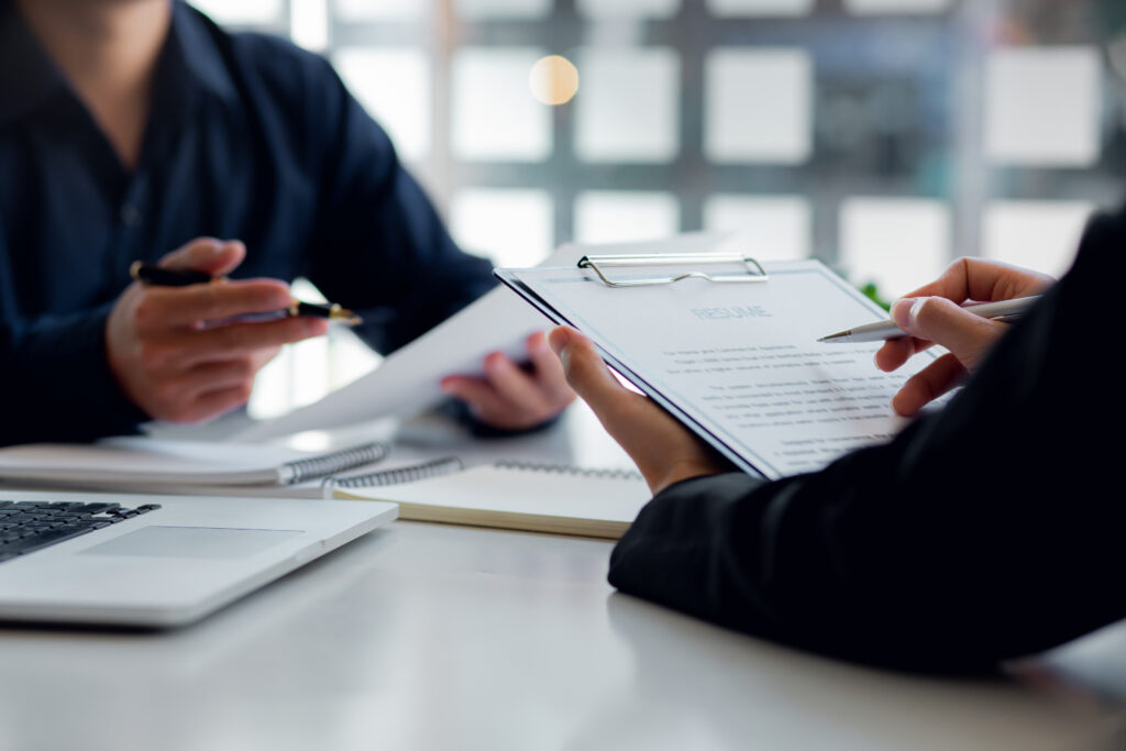 Professional interviewing showing IOSH career opportunities